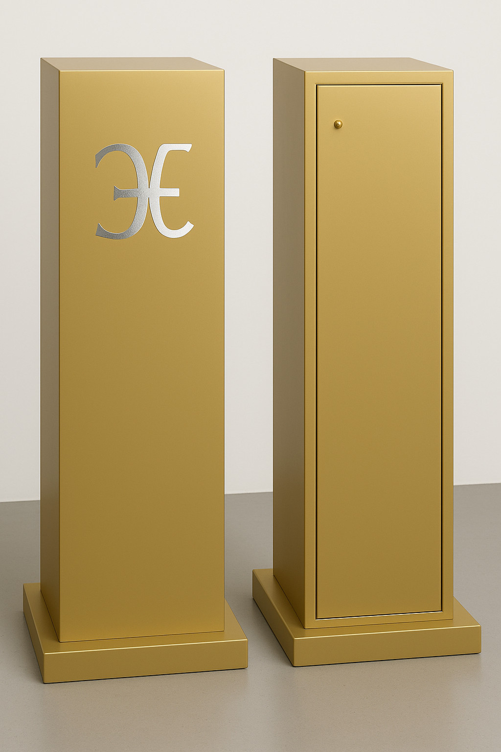 colonna espositiva con vano interno e anta